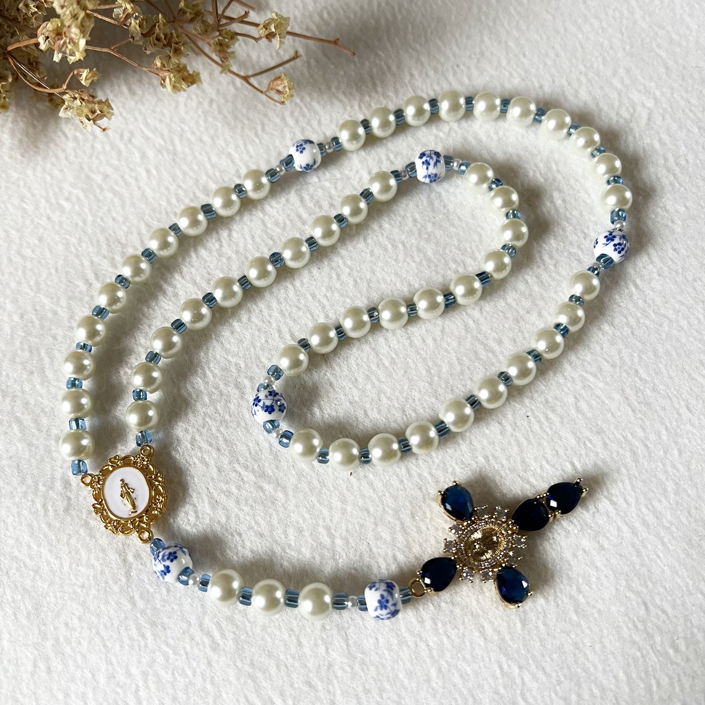 Chapelet - Céramique Bleue